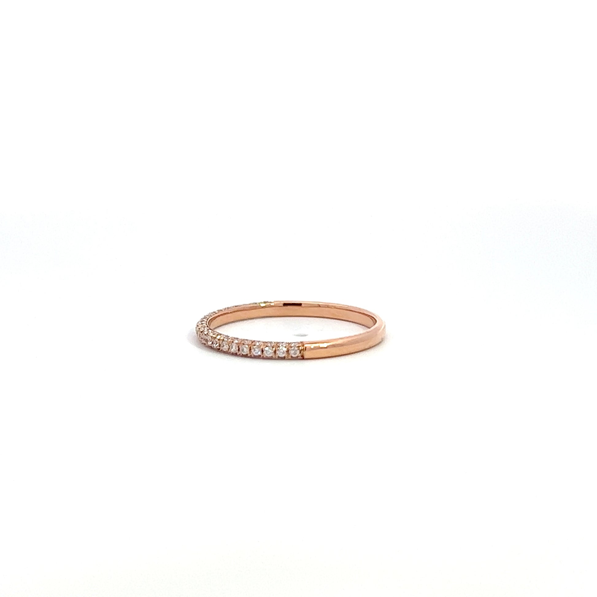 Three row Diamond Eternity ring Rose gold