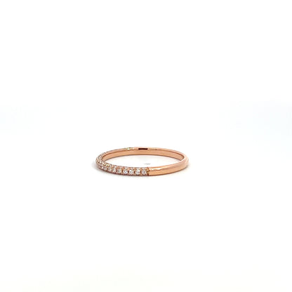 Three row Diamond Eternity ring Rose gold