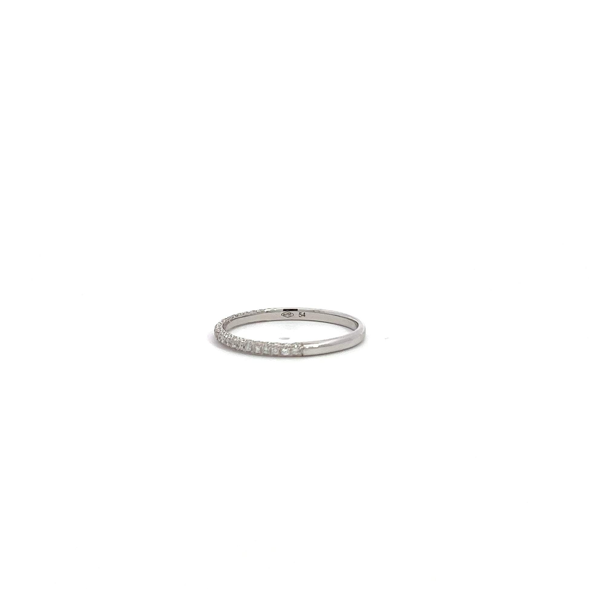 Three row Diamond Eternity ring White gold