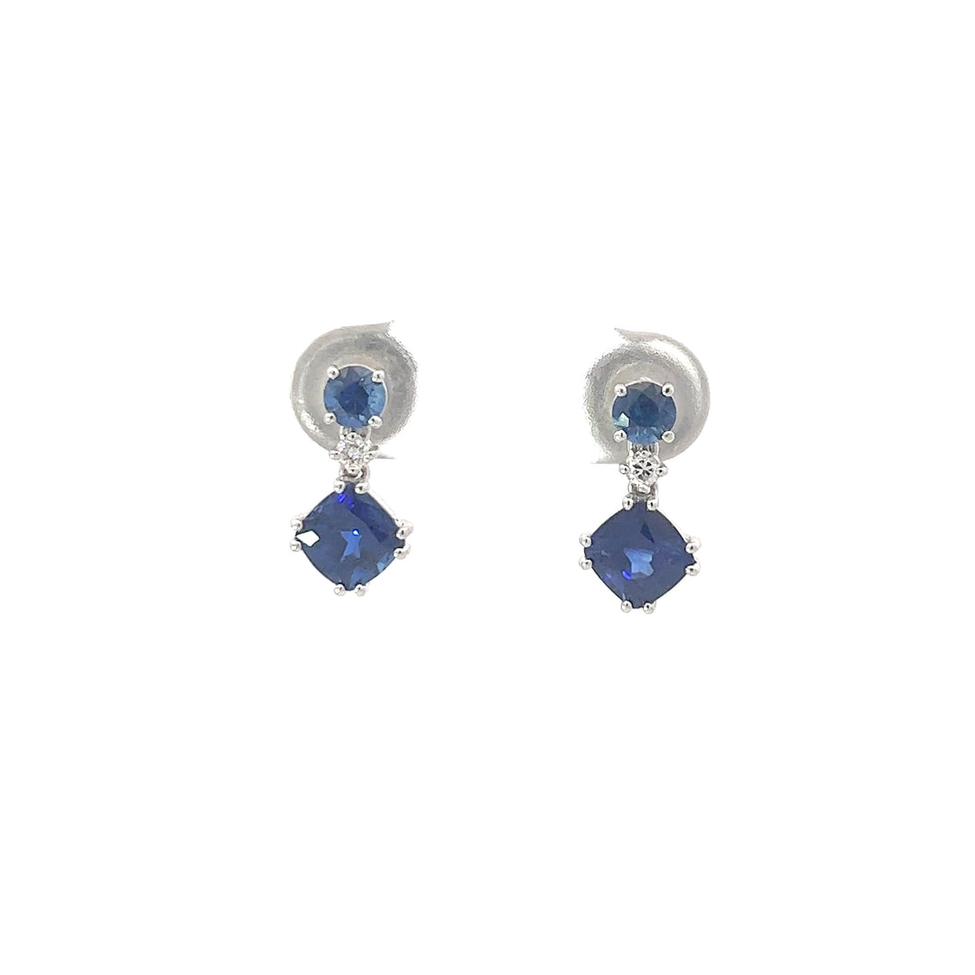 Blue sapphire designer earrings