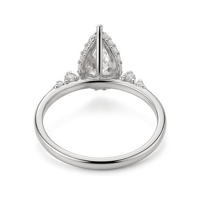 Pear Solitaire Ring 2.05ct E VS1 18K White Gold Lab-Grown