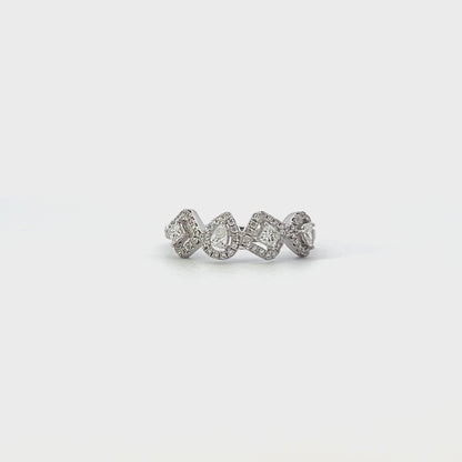 0.44ctw Fantasy fancy shape diamond ring