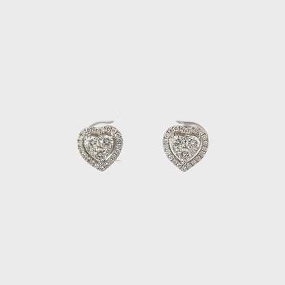 0.70ctw Invisible set diamond earrings