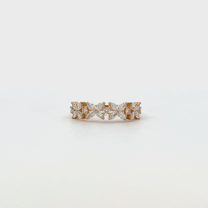 Butterfly diamond eternity ring