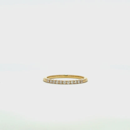 Halfway yellow gold eternity ring