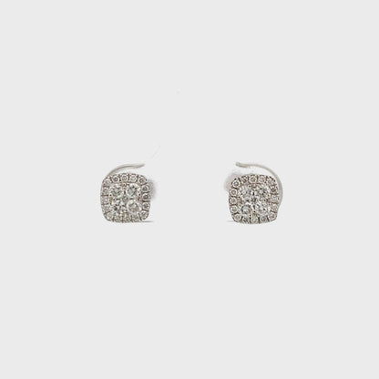 0.50ctw Invisible set diamond earrings