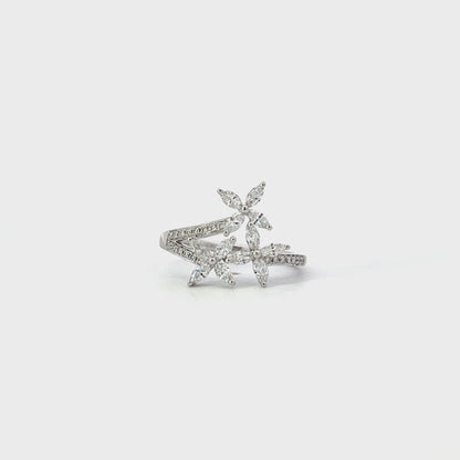 0.56ctw Floral diamond ring