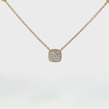 0.50ctw Invisible set diamond necklace