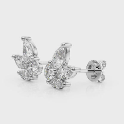 Pear, Marquise &amp; Round Diamond Fashion Earrings – 0.52 ct