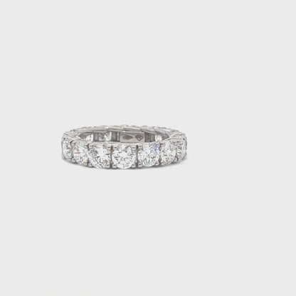 Laboratory grown eternity round diamond ring