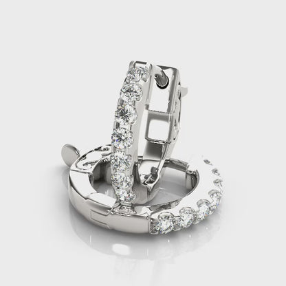 Pavé Diamond Huggie Earrings – 0.28 ct