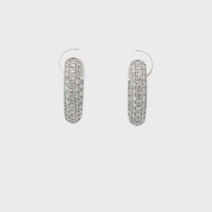 Laboratory grown hoop diamond earrings