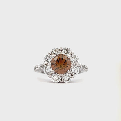 Fancy Orange-Brown diamond ring