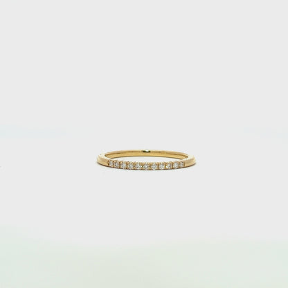 Halfway Yellow gold eternity ring