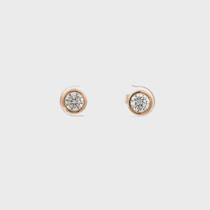 Laboratory grown round diamond earrings