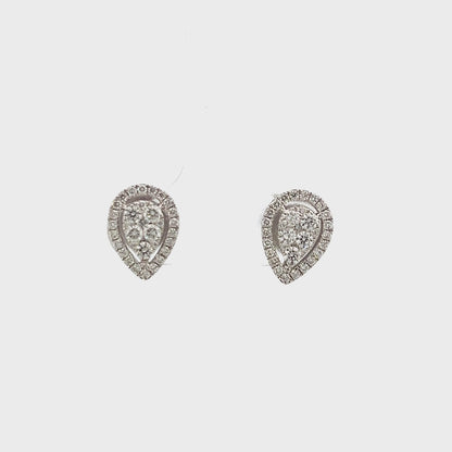 0.59ctw Invisible set diamond earrings