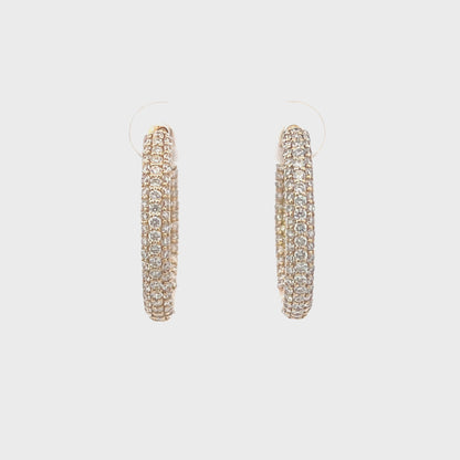 Laboratory grown hoop diamond earrings