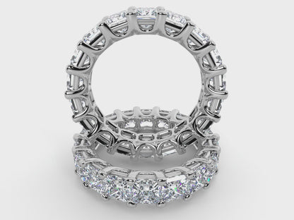 Princess-Cut Diamond Eternity Wedding Band – 5.12 ct