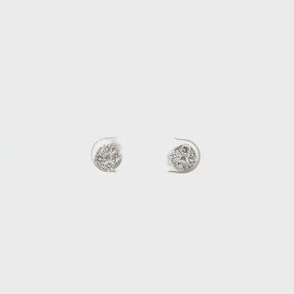 0.65ctw Invisible set diamond earrings