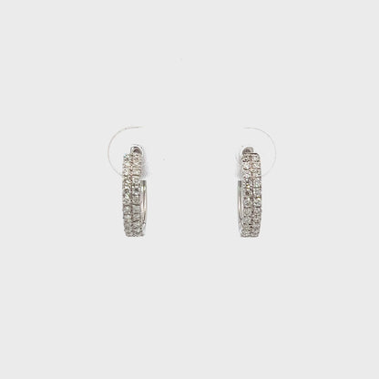 0.42ctw Invisible set diamond earrings