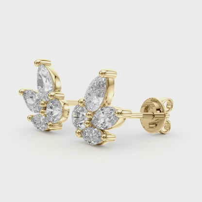 Pear, Marquise &amp; Round Diamond Fashion Earrings – 0.52 ct