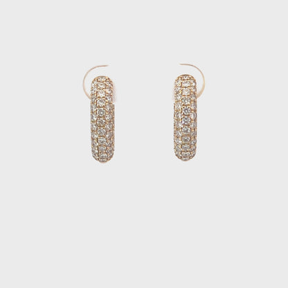 Laboratory grown hoop diamond earrings