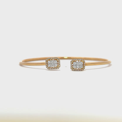 0.44ctw Invisible set diamond bangle