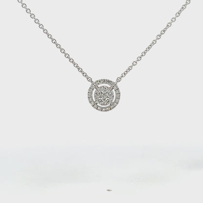 0.35ctw Invisible set diamond necklace