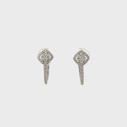 0.41ctw Invisible set diamond earrings