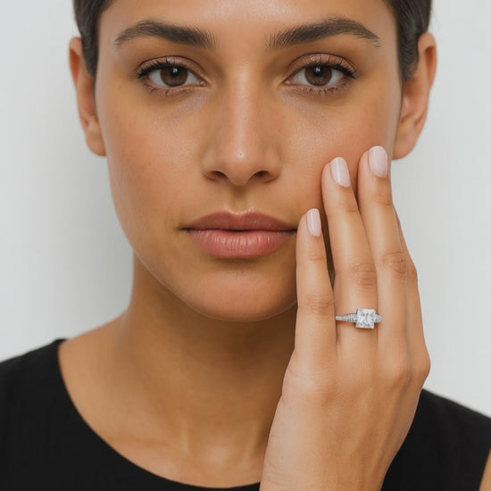 1.68ct J VVS1 Princess cut diamond engagement ring