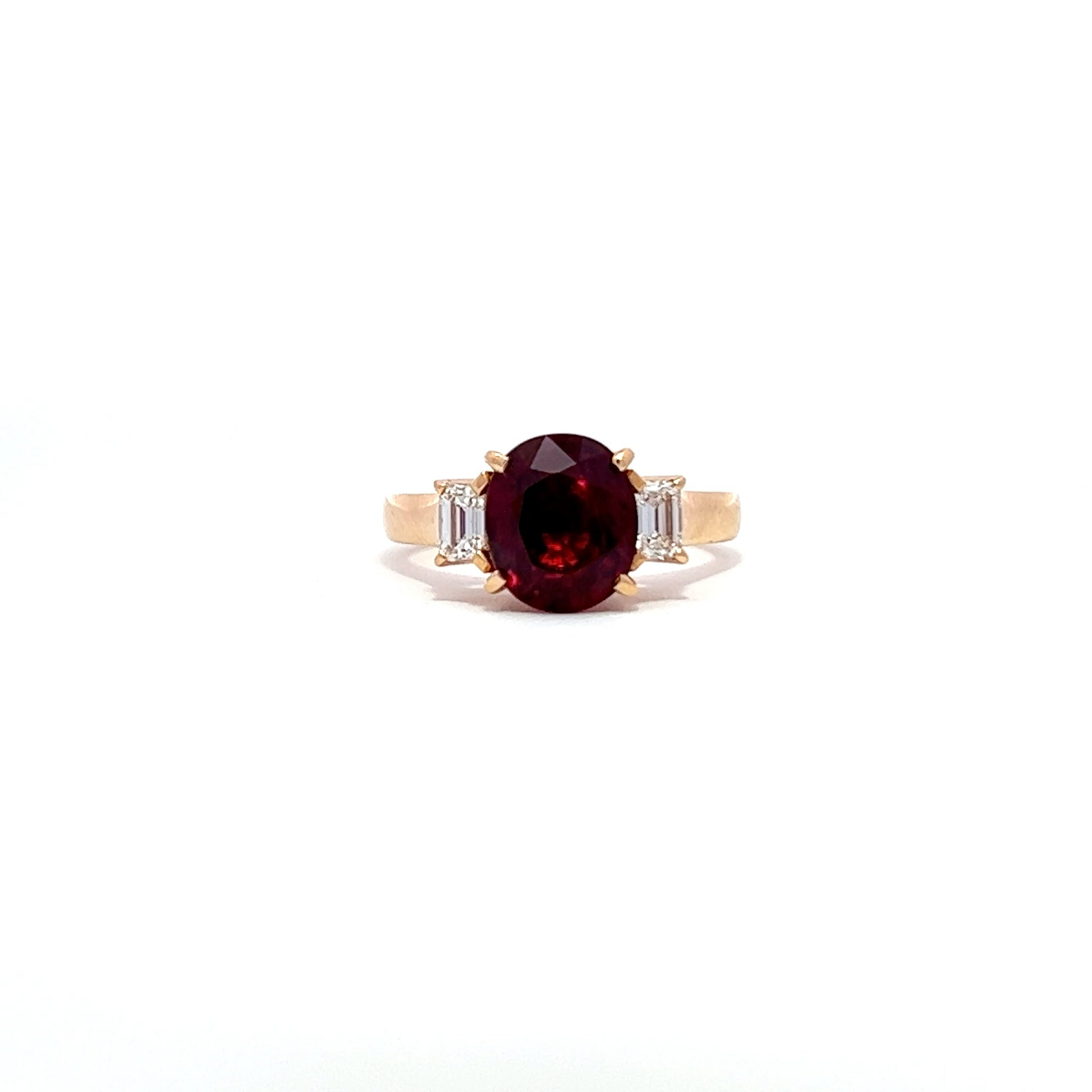 2.55ct Ruby Trilogy Ring