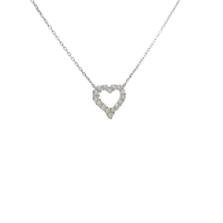 0.41ctw Diamond heart pendant