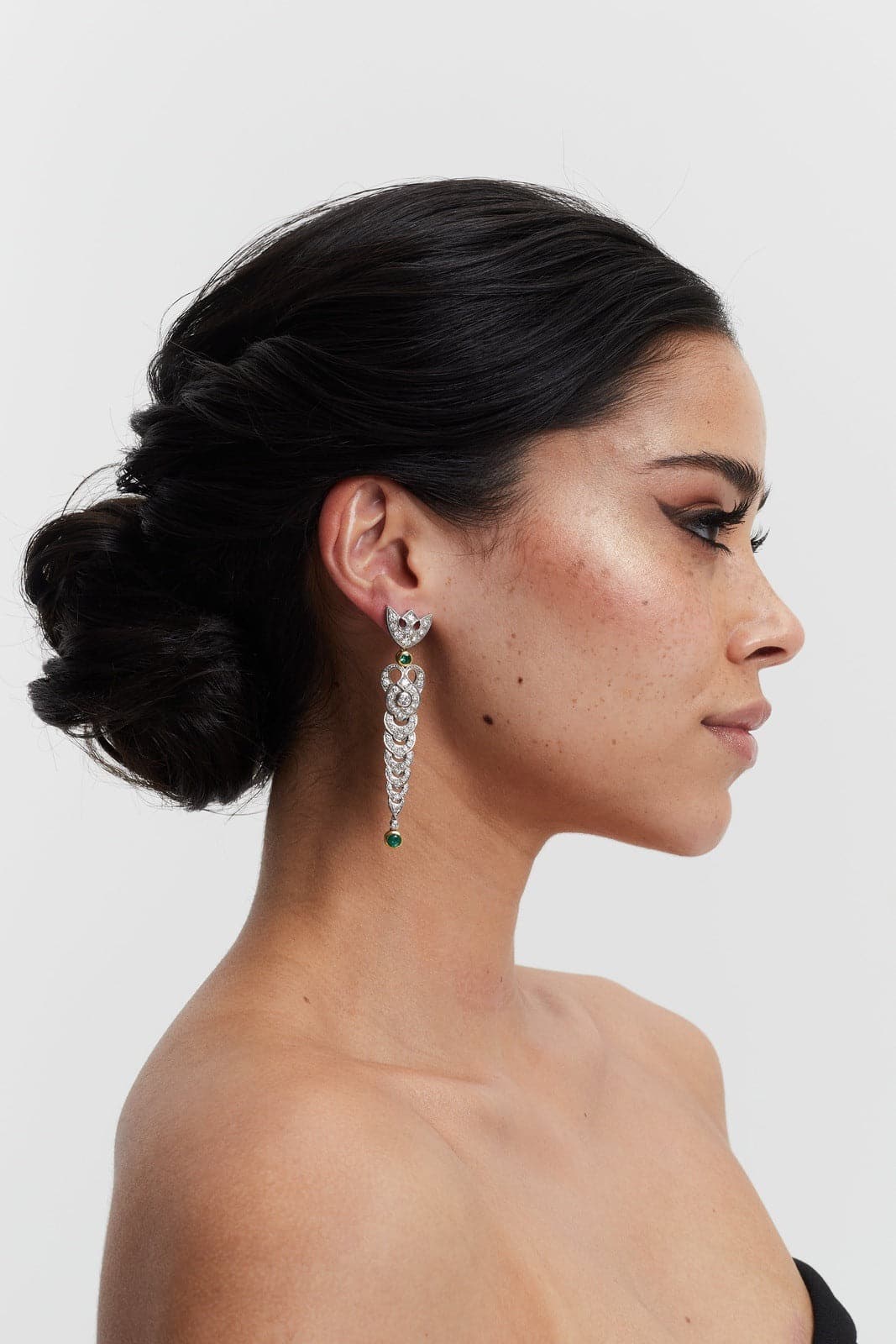 2.76ct H VS Art deco style earrings