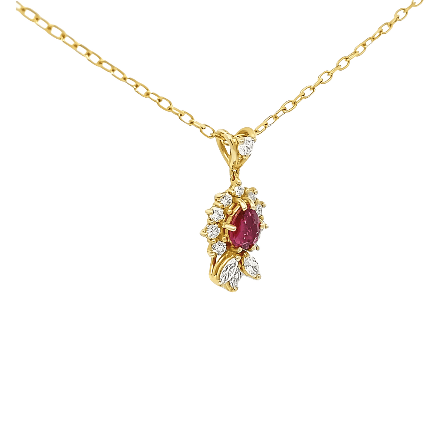 Ruby diamond necklace