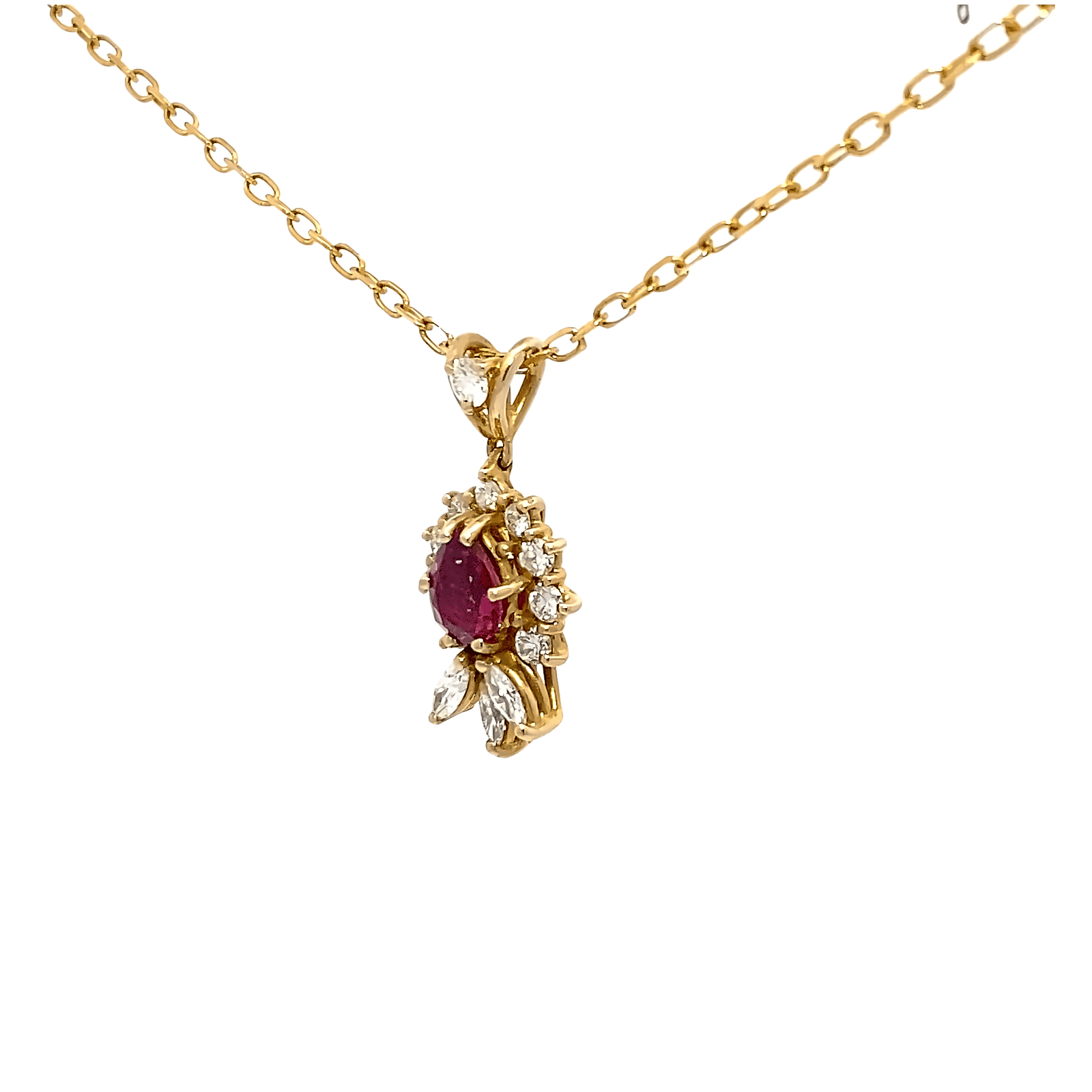 Ruby diamond necklace