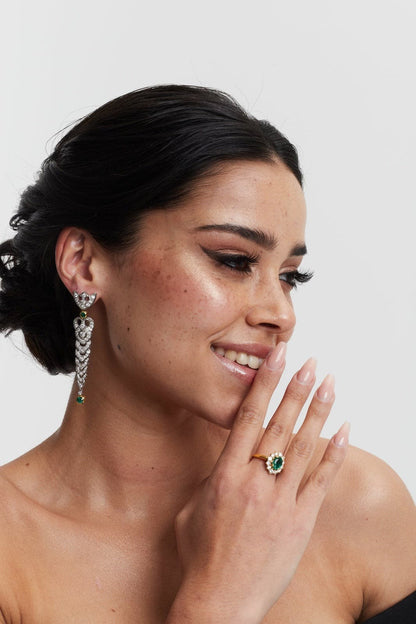2.76ct H VS Art deco style earrings