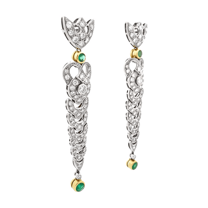 2.76ct H VS Art deco style earrings