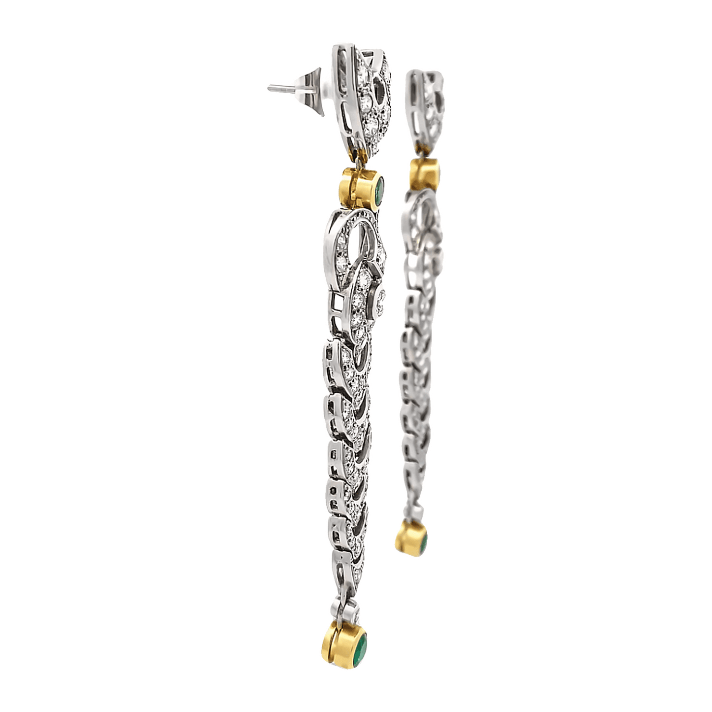 2.76ct H VS Art deco style earrings