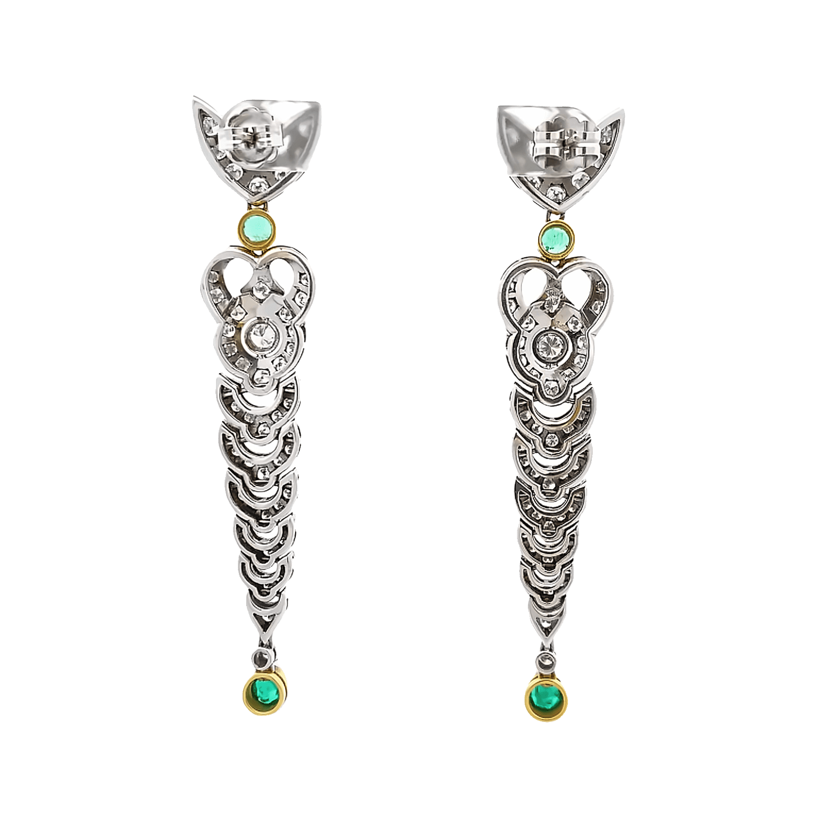 2.76ct H VS Art deco style earrings