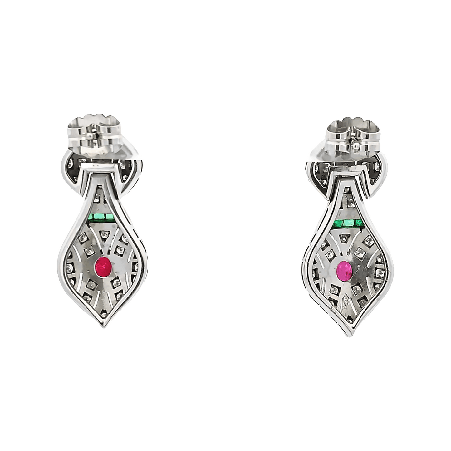 0.81ct, F VS1 Art deco Earrings