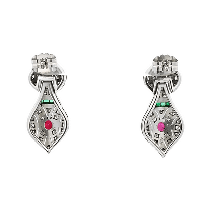 0.81ct, F VS1 Art deco Earrings