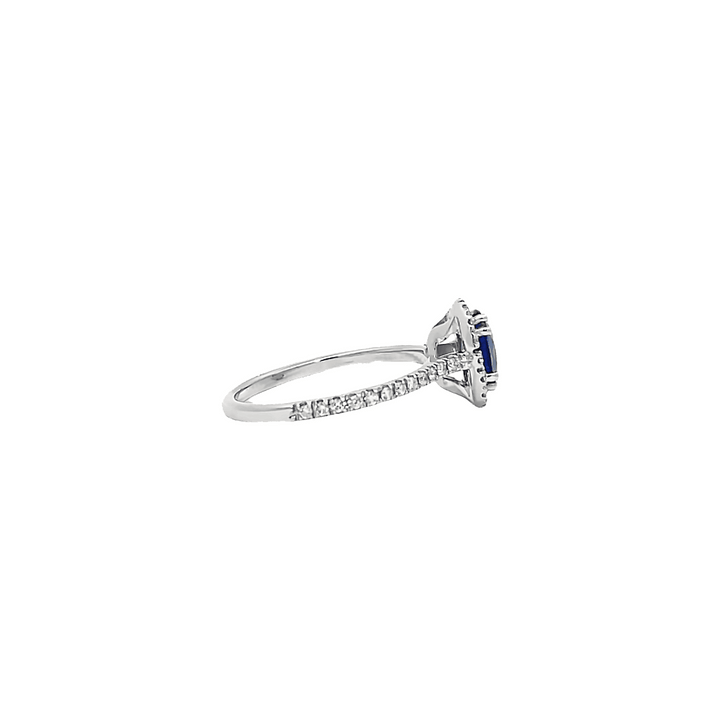 1.10ct Blue Sapphire Engagement Ring