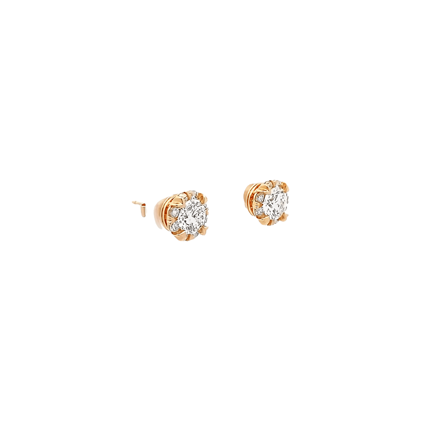 1.32ct rose gold earrings