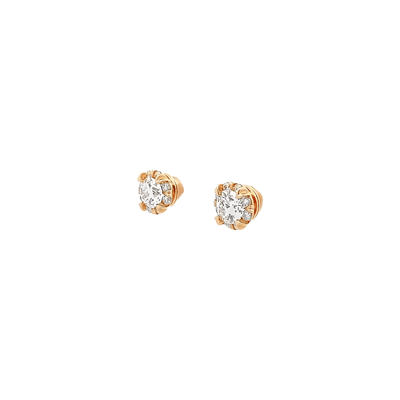 1.32ct rose gold earrings