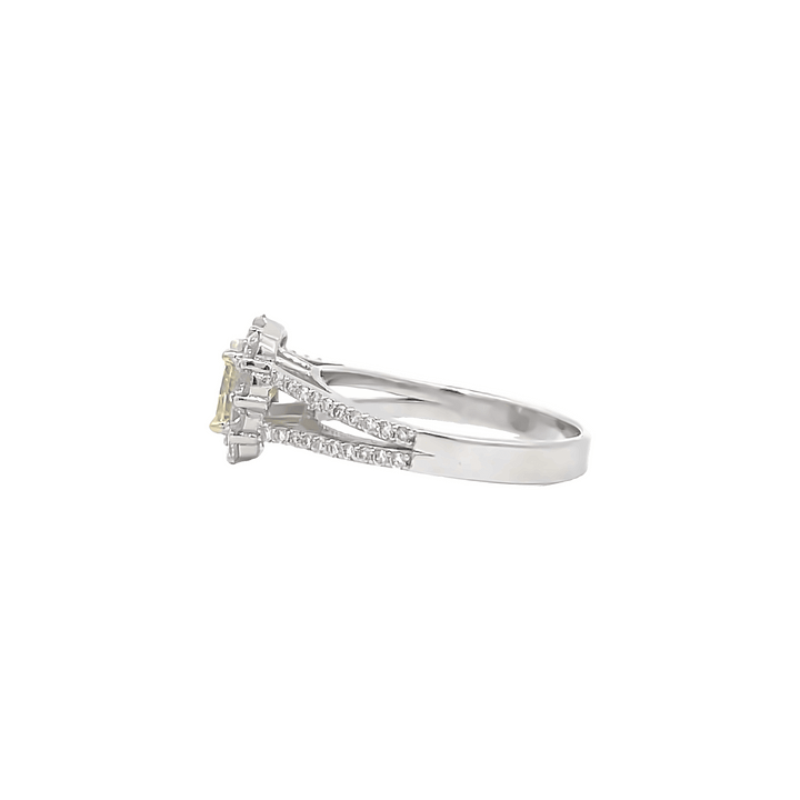 1.60ct Fancy yellow diamond engagement ring