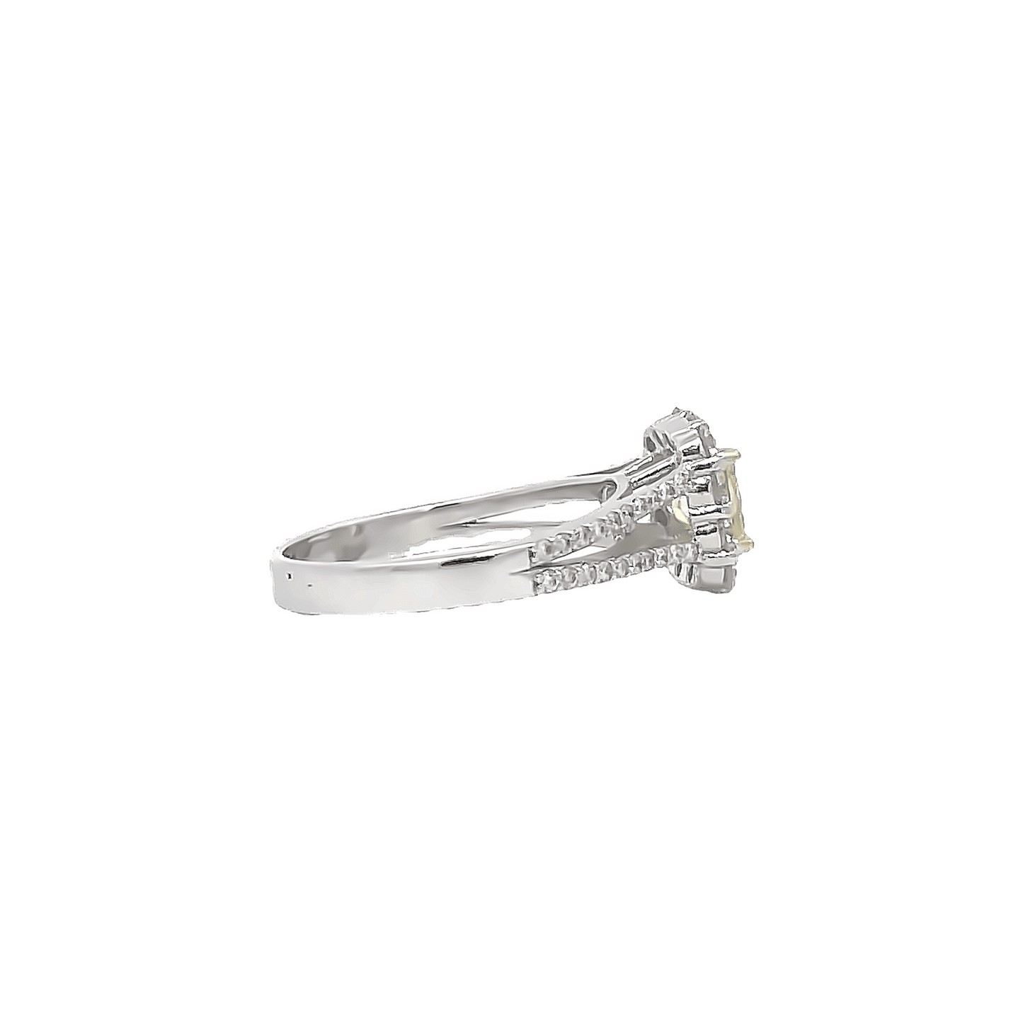 1.60ct Fancy yellow diamond engagement ring