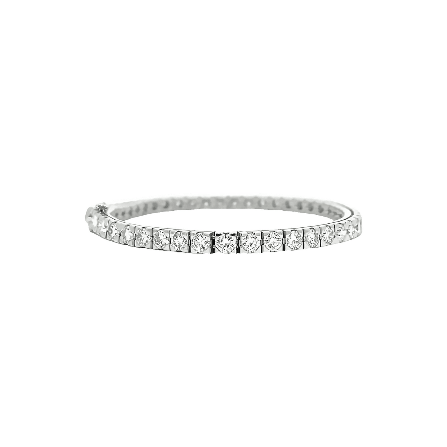 Tennis bracelet white gold 18K 6.59ct F VS