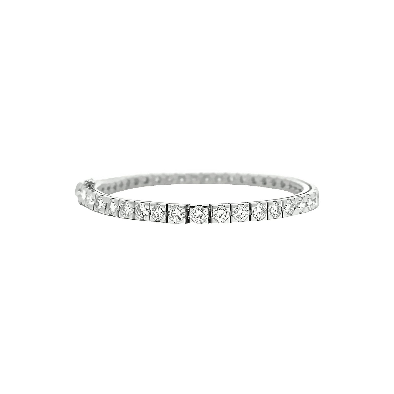 Tennis bracelet white gold 18K 6.59ct F VS