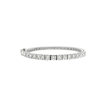 Tennis bracelet white gold 18K 6.59ct F VS