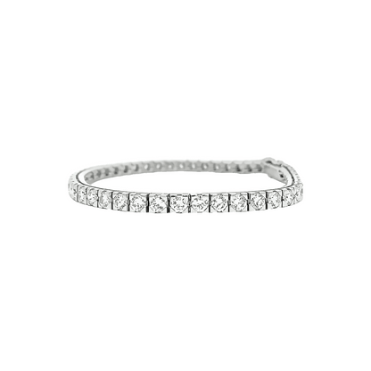 Tennis bracelet white gold 18K 6.59ct F VS